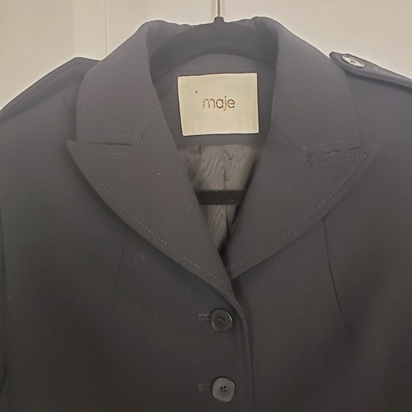 Maje Via cropped military style jacket - Picture 4 of 11